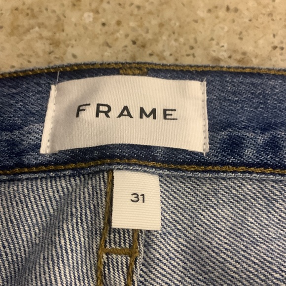 NWOT FRAME Two Tone High Rise Jeans Size 31 - Picture 4 of 7